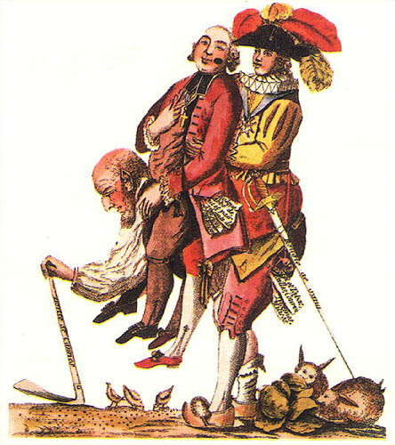 3 corps caricature